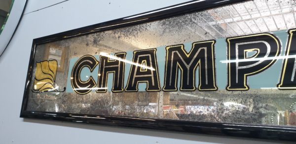 Champagne Antiqued Mirror Sign - Frame Emporium