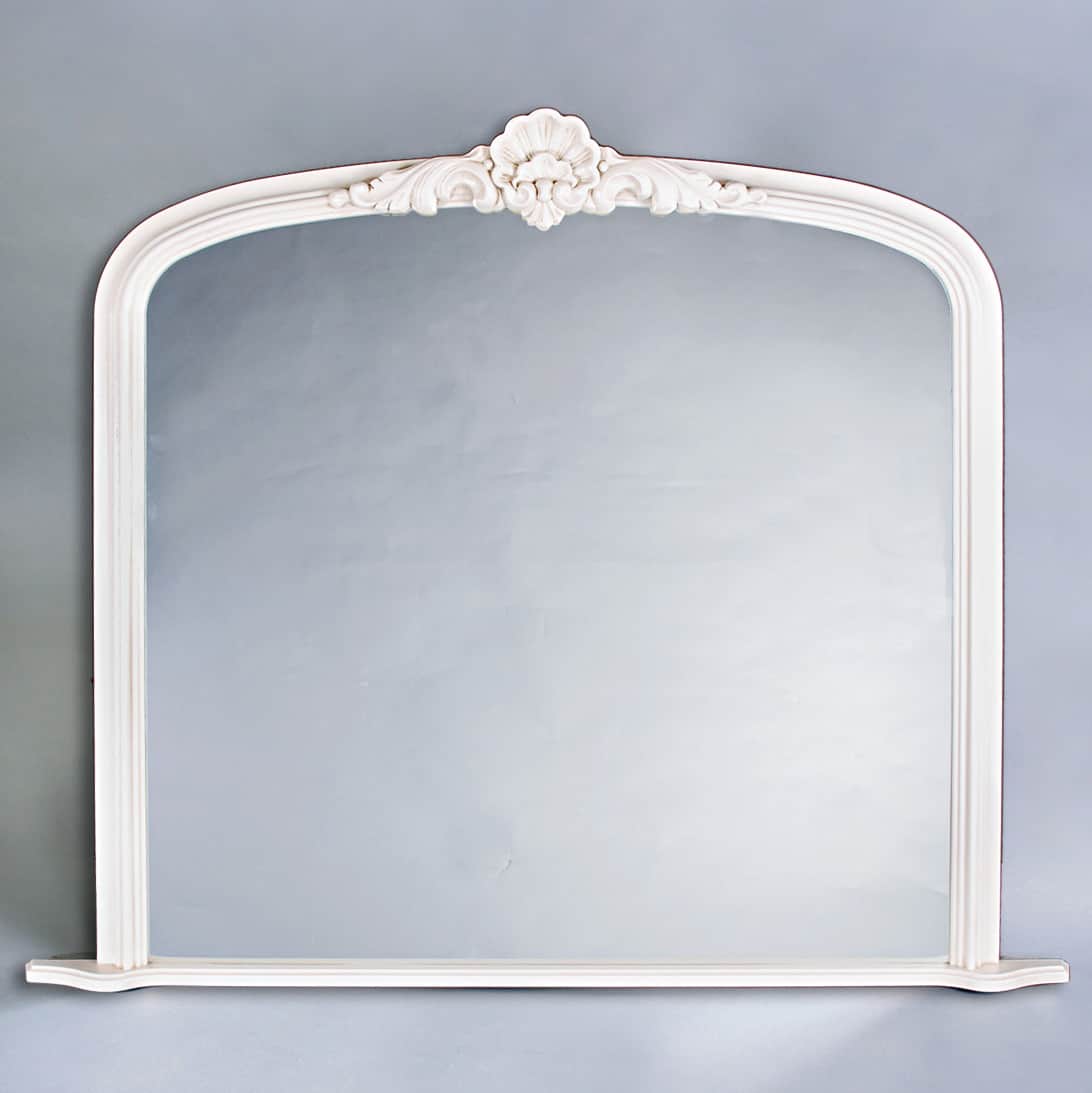 Shelltop Overmantle Mirror Frame Emporium, White Over Mantle Mirror Uk